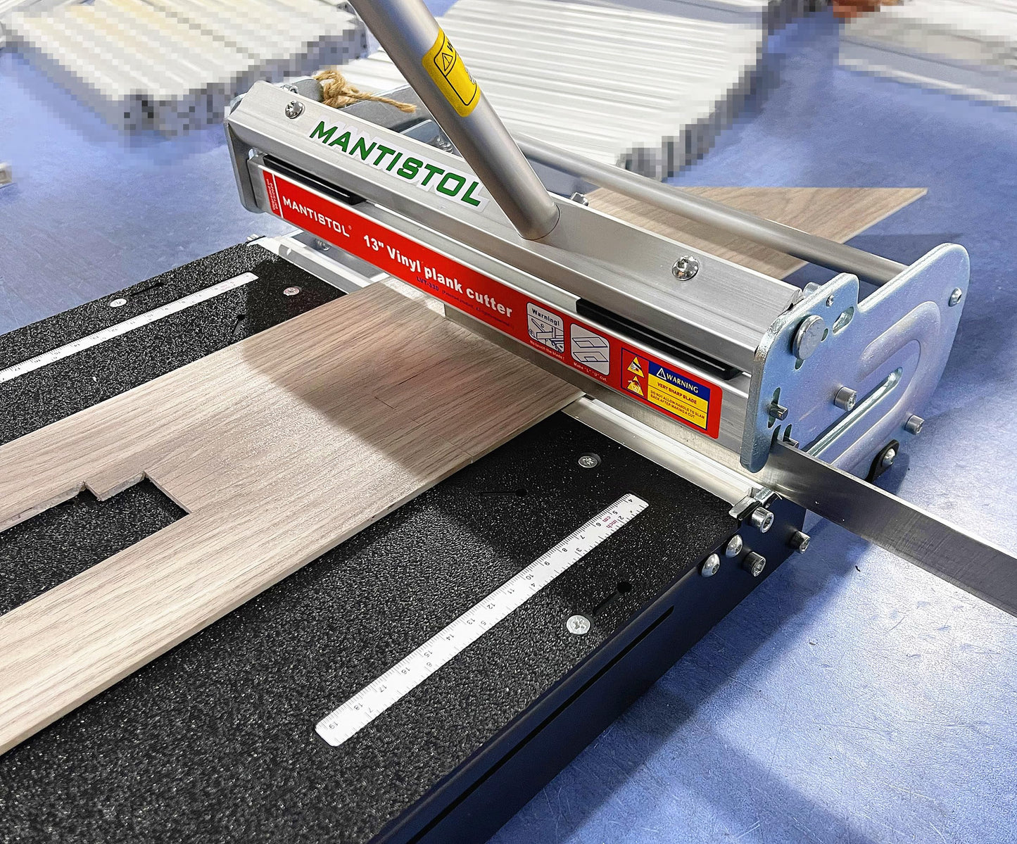 MantisTol 13" Pro SPC, LVP, LVT, WPC, RVP, VCT, PVC and Rigid Core Vinyl Flooring Cutter LVT-330; Cuts up to 5/16" (8mm) thick !