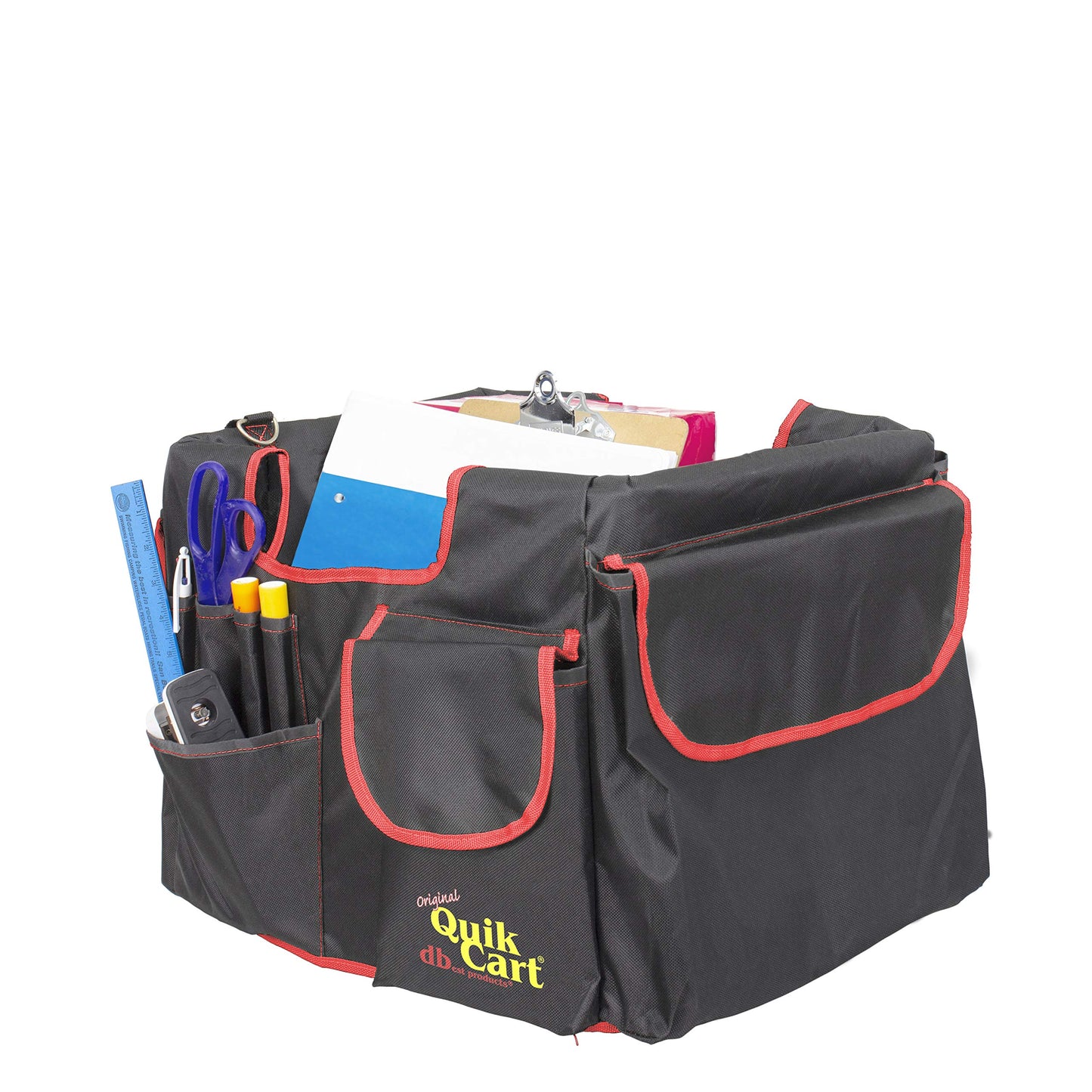 dbest Quik Cart Pockets, Black, Unisex, 20-Pocket Caddy for Easy Organization and Storage