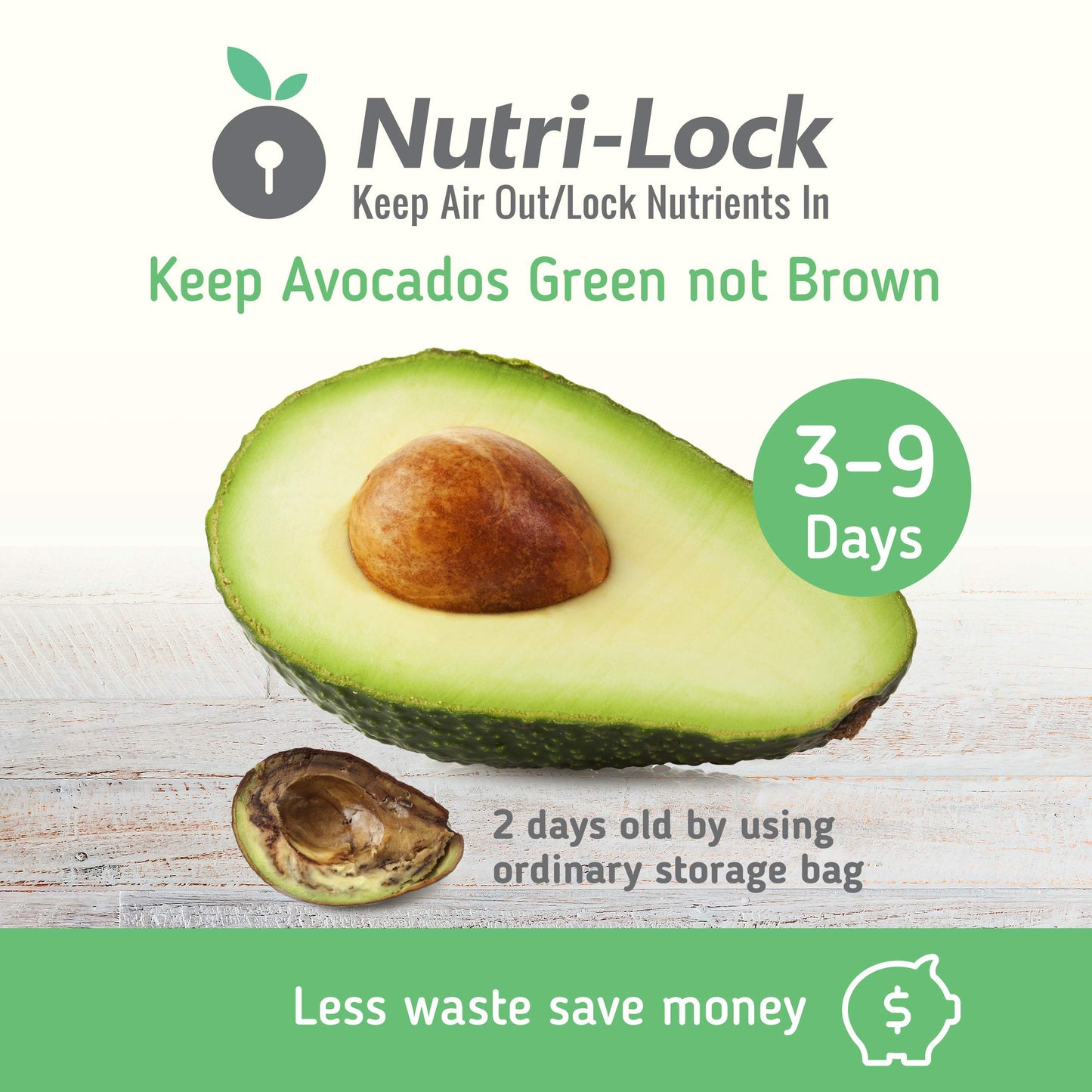 Nutri-Lock Vacuum Sealer Bags - Commercial Grade Bags - Works with Sous Vide -BPA Free - 100 Quart Bags 8x12 Inch