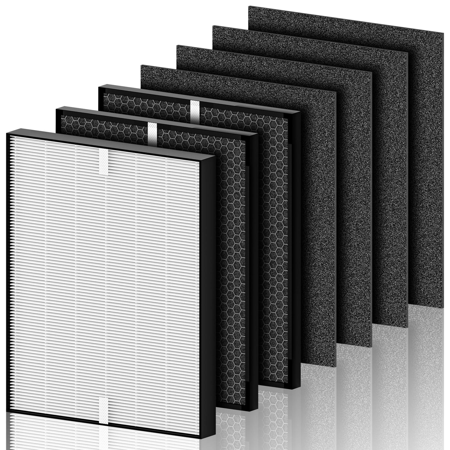 YCWARMXX 3000 Replacement Filter Compatible with A-Doctor 3000 series（3000 3000m 3000Pro） Includes:1 Air Filter, 2 Activated Carbon Filters and 4 Pre-Filters