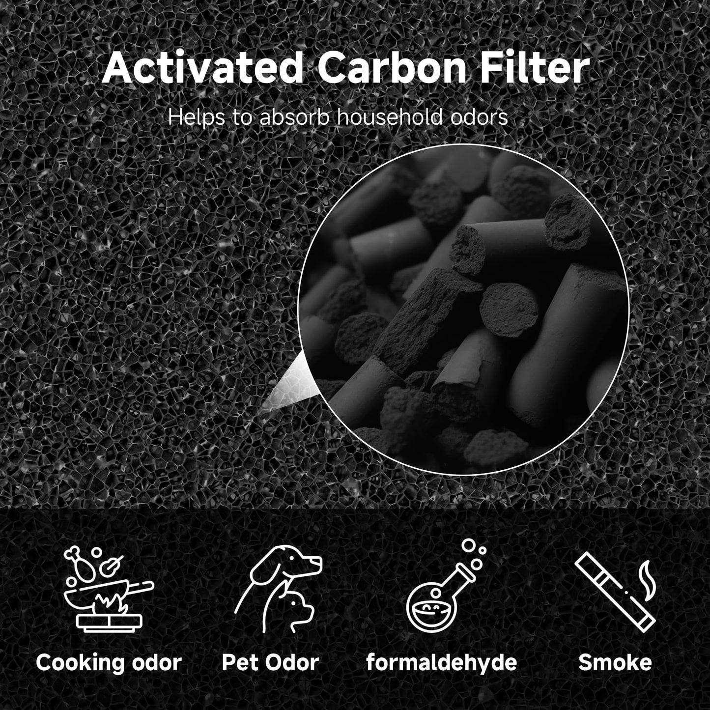 FCFMY 4 Packs AC400 Replacement Filter Compatible with Purivortex AC400 Air Cleaner Purifier, 3-in-1 Main Filters and Activated Carbon Filter, White