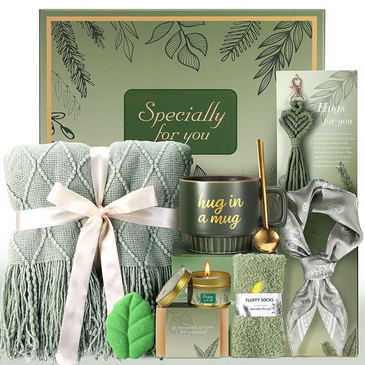 Self Care Gifts for Women Get Well Soon Gift Baskets, Birthday Gift Set for Friends Sister Daughter, Thinking of You Sympathy Gifts Baskets Spa Care Package for Women Mom Wife Grandma
