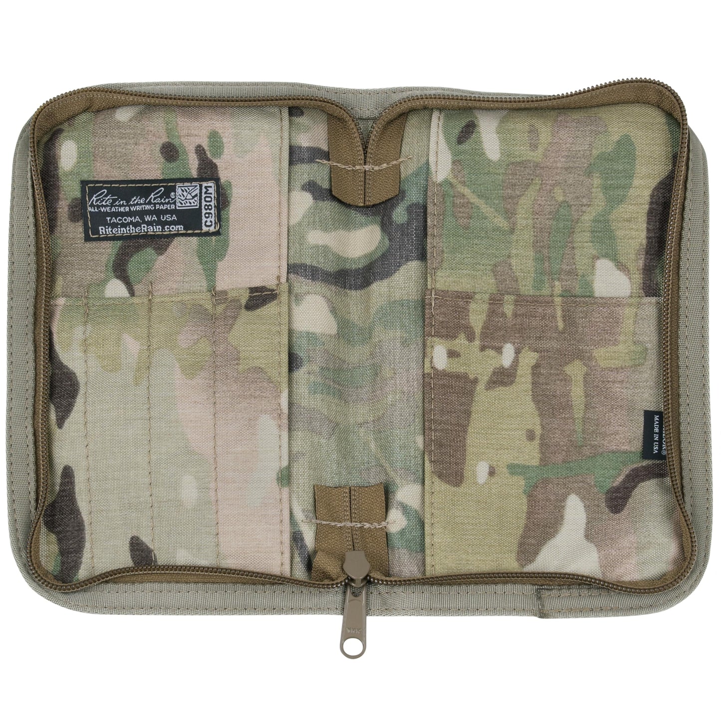 Rite in the Rain Weatherproof CORDURA Fabric Notebook Cover, 5 1/2" x 8 1/2", MultiCam Cover (No. C980M)