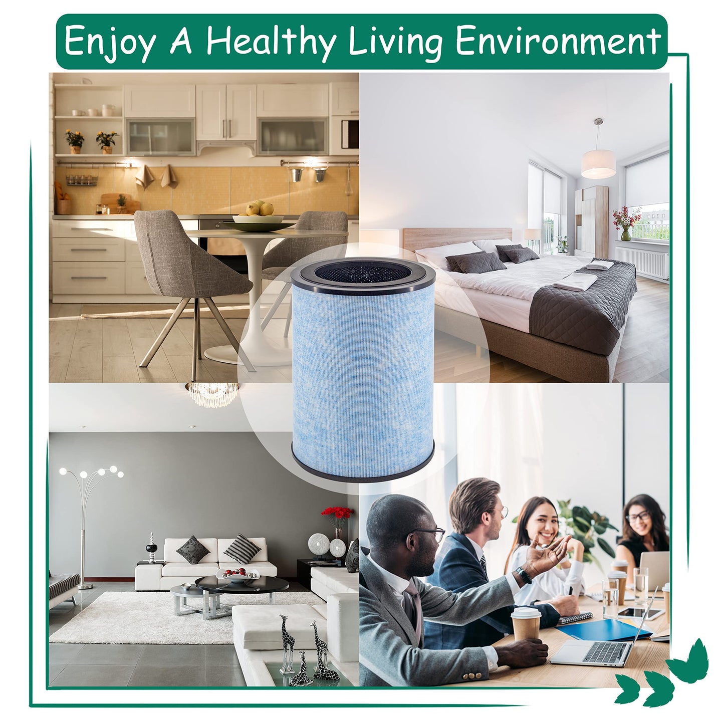 Asheviller AP300 Filter Replacement, Compatible with Instant® AP300 Air Purifier, H13 Grade True HEPA and Activated Carbon Filters, Compare to F300 Filter,2 Pack
