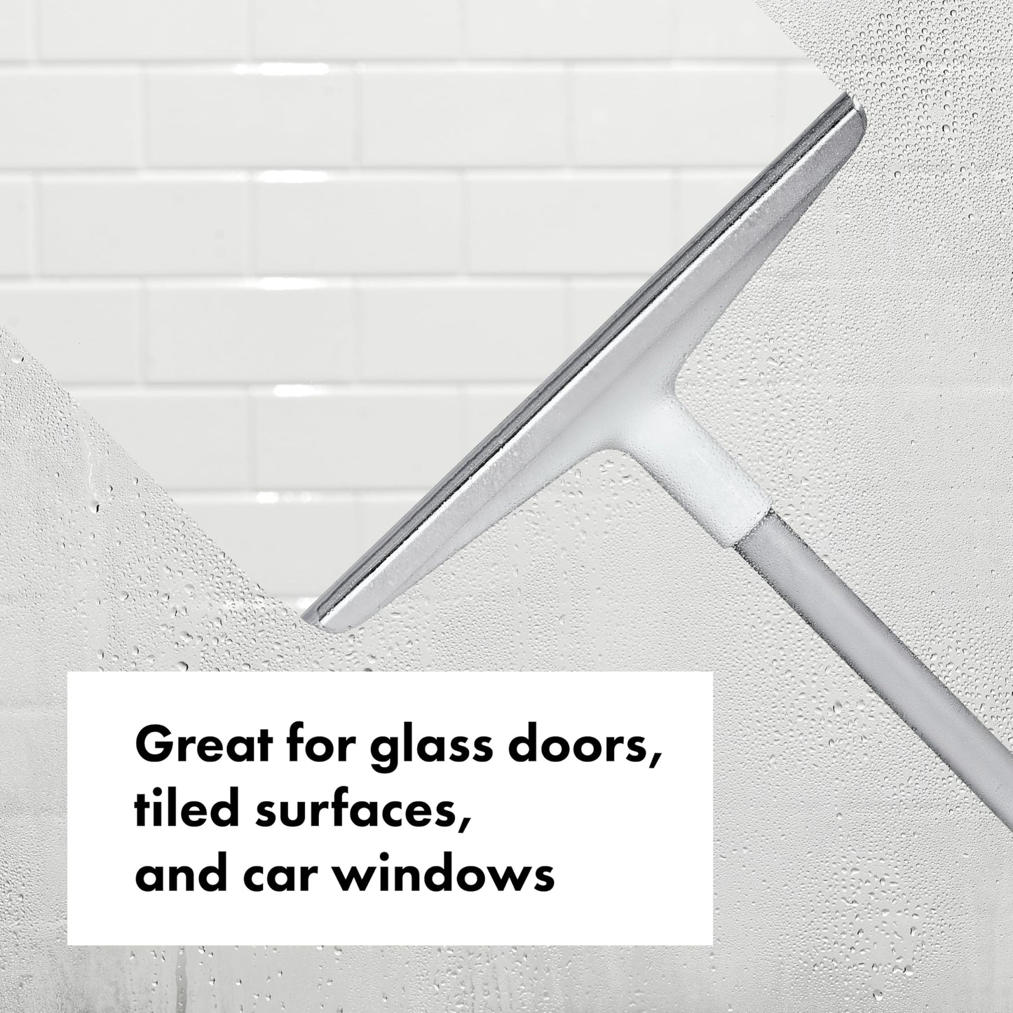 OXO Good Grips Aluminum Extendable Squeegee, Adjustable Shower Squeegee for Glass Doors