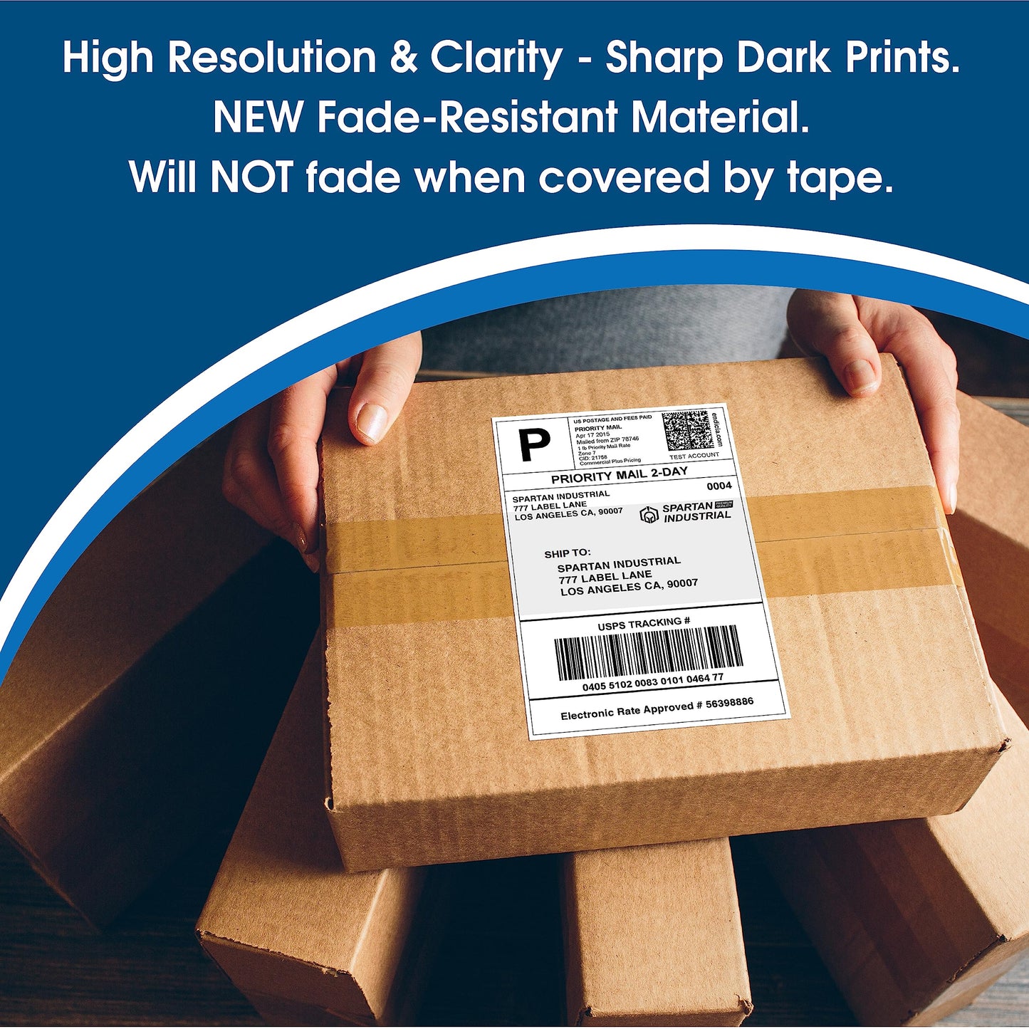 Spartan Industrial - Replacement for DYMO 30334 (10 Rolls, 10000 Labels) 2 1/4" X 1 1/4" Direct Thermal UPC Barcode and SKU Labels - Compatible with LabelWriter 450, 450 Turbo, 4XL (NOT 550, 5XL)