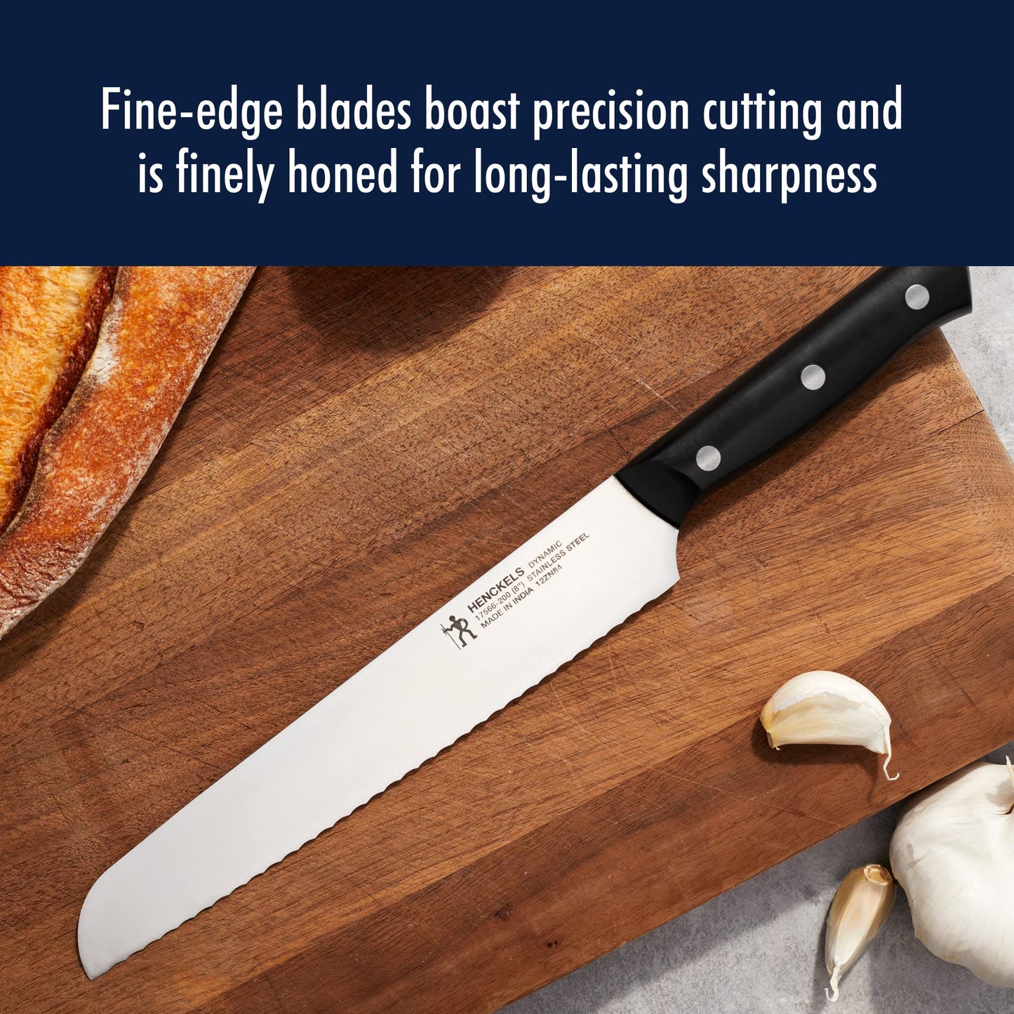 HENCKELS Dynamic Razor-Sharp 5-Piece Kitchen Knife Set, German Engineered Informed by 100+ Years of Mastery