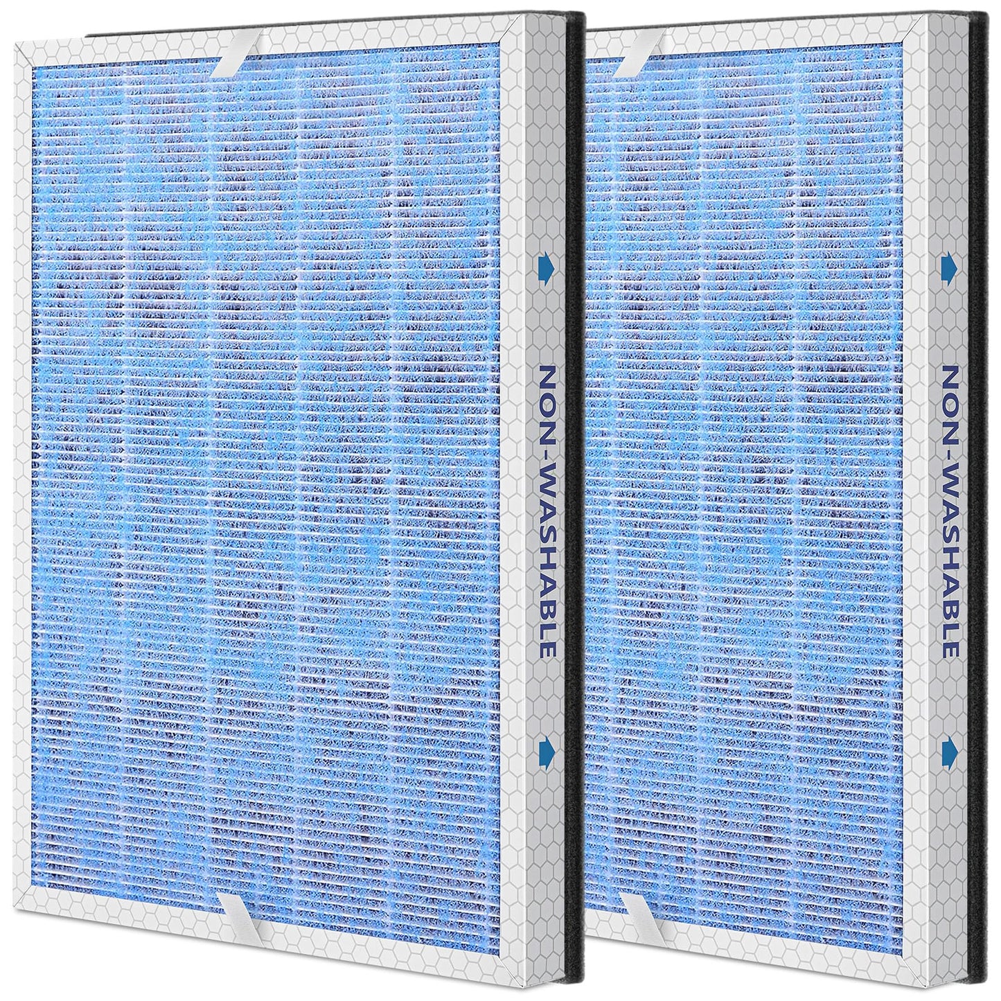 MSA3 Replacement Filter, Compatible with Membrane Solutions MSA3/MSA3S Air Purifier,【Upgraded】3-in-1 Filter, 2-Pack - Standard Version