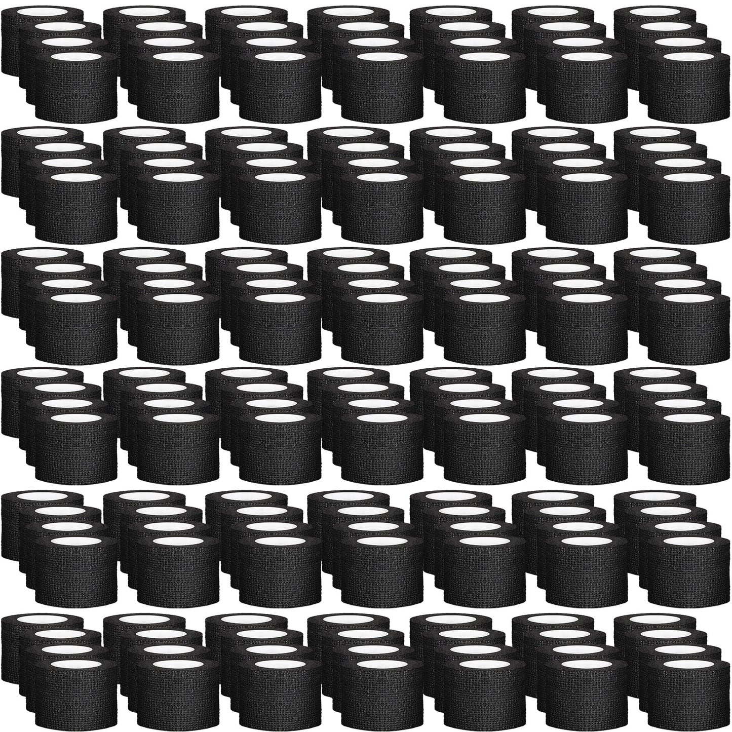 120 Pack Black Self Adhesive Bandage Wrap Bulk 2 Inch x 5 Yards Cohesive Bandage,Vet Wrap Breathable Elastic Self-Adherent Tape for Stretch Athletic Sports Wrist Ankle Dogs Pet Vet Wrap