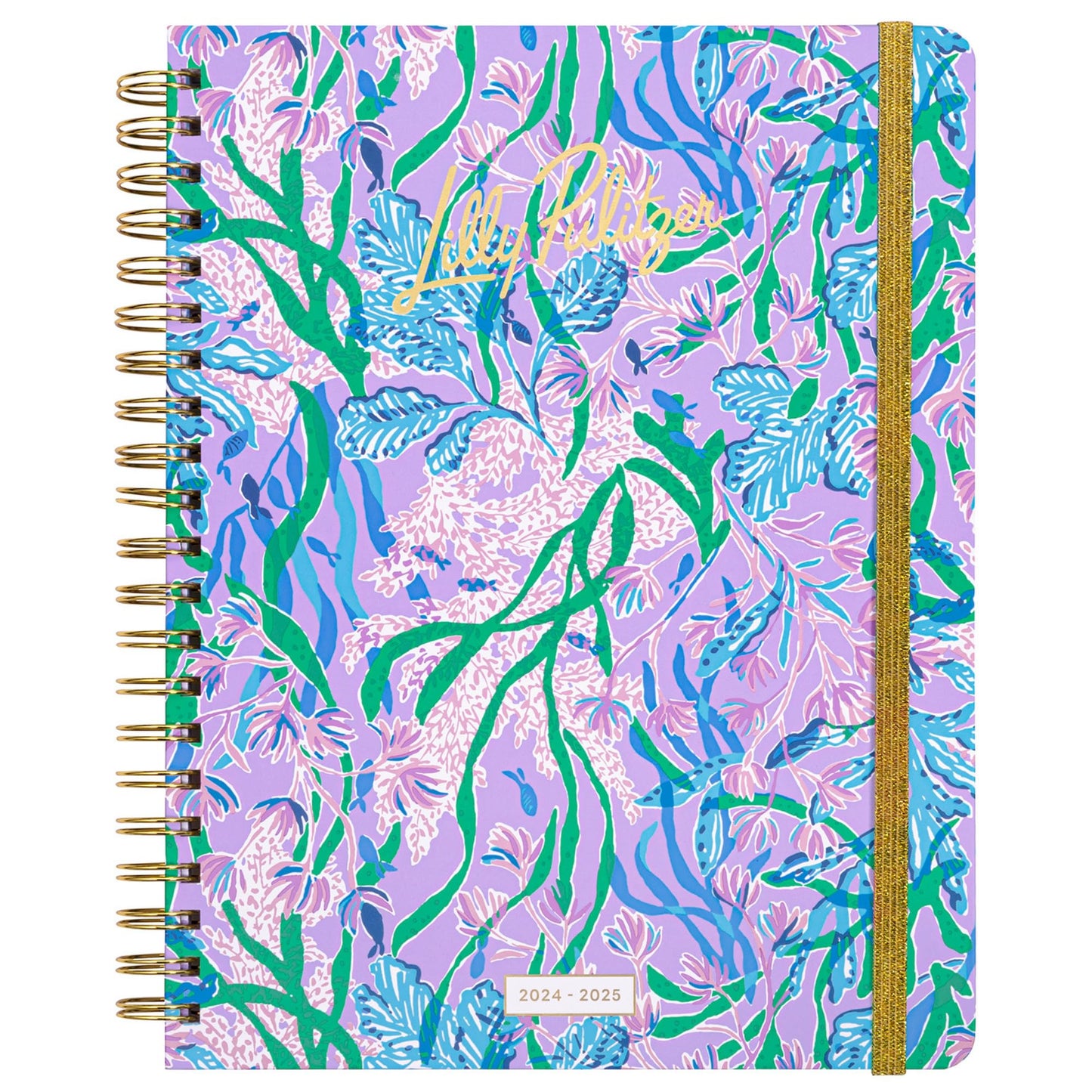 Lilly Pulitzer 11.25" x 9.25" 12 Month Teacher Planner with Stickers, Pocket, and Pages for Notes, Contacts, Passwords, Monthly & Weekly Spreads, Hardcover, Secret Escape