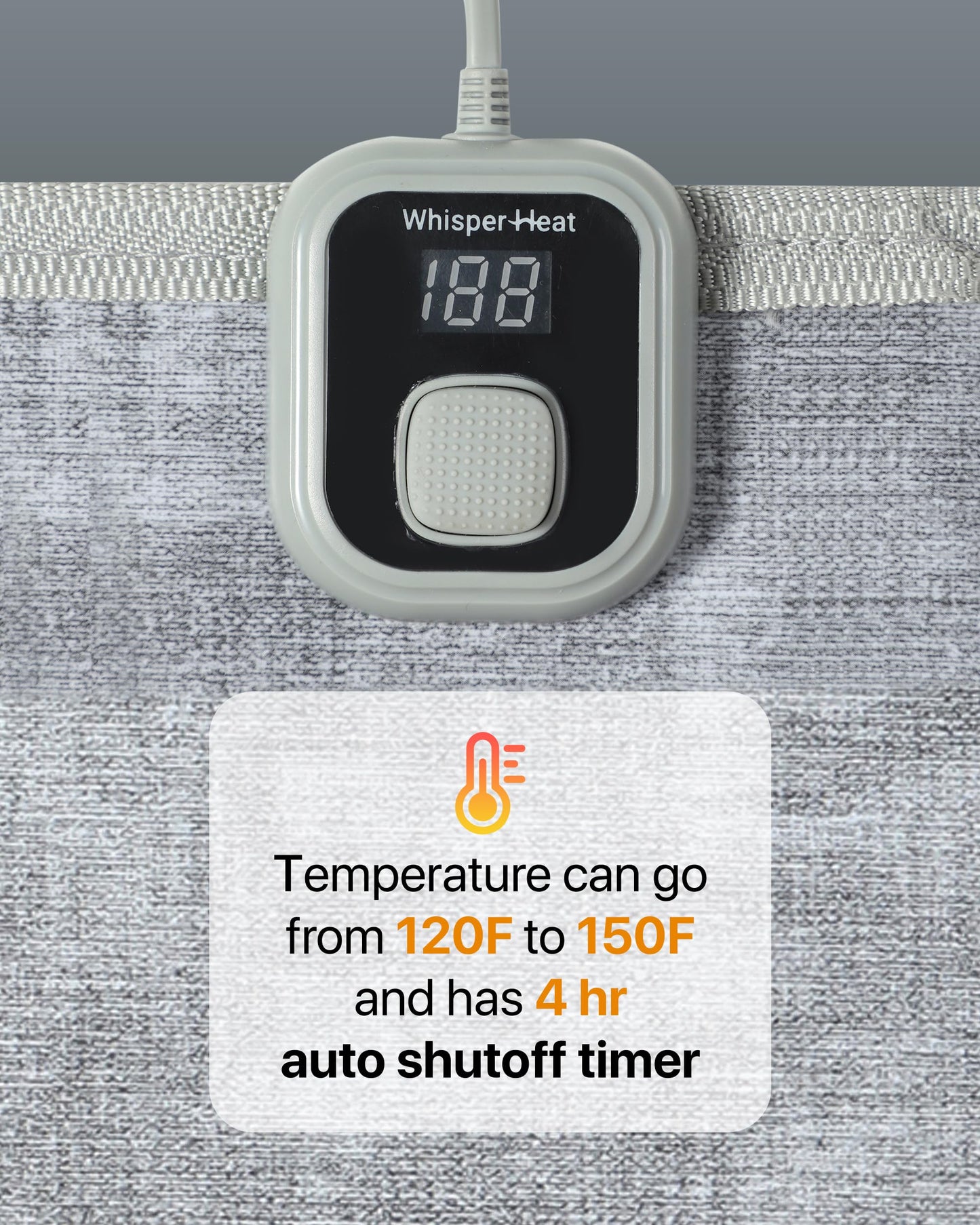 WhisperHeat™ Heated Floor Mat – Electric Tap-to-Activate Foot & Floor Warmer- Silent, Energy-Efficient Underfoot Heating Mat