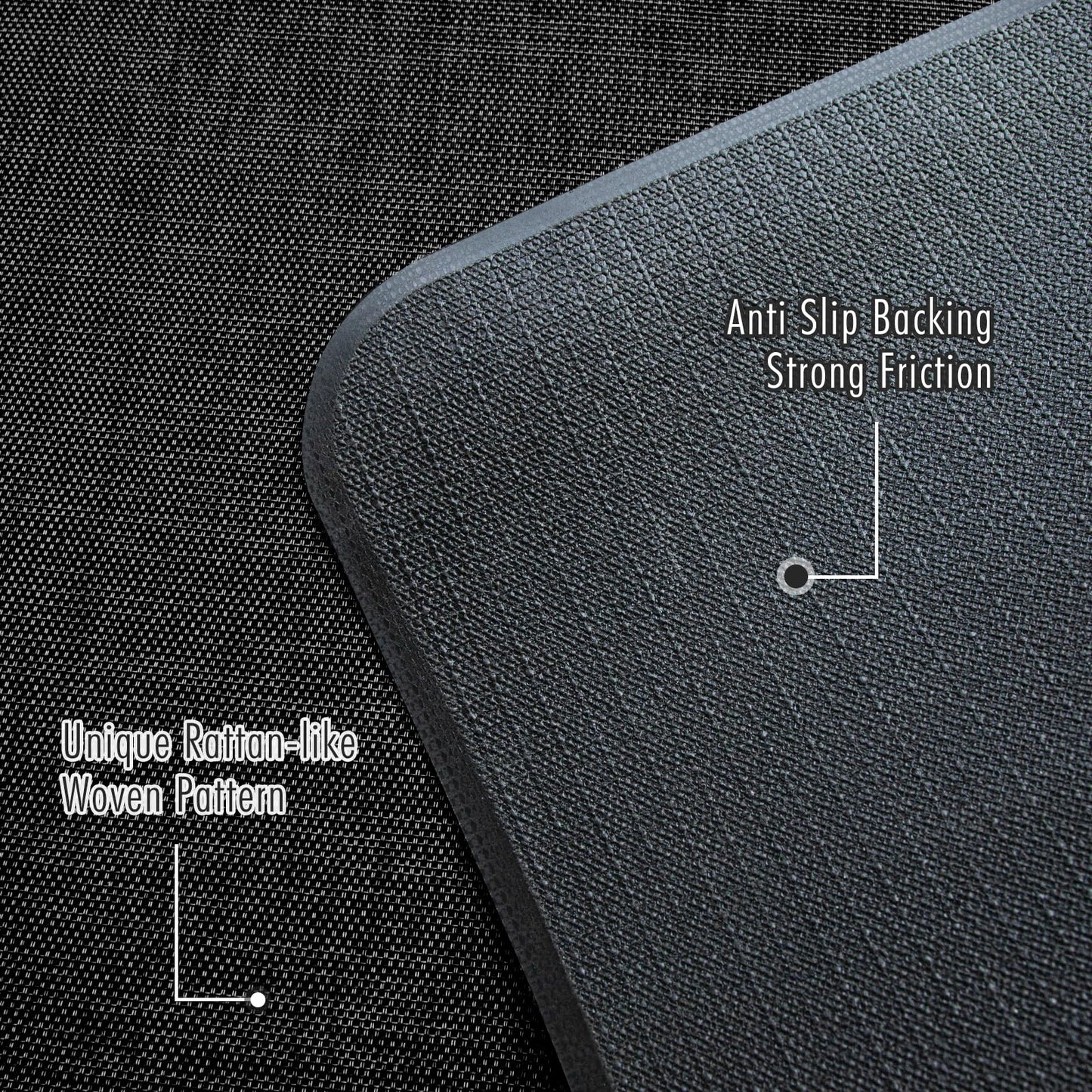 Wansimoo Office Chair Mat for Hardwood and Tile Floor, 40"x55" Floor Mat, Heavy Duty Computer Gaming Chair Mat, Anti-Slip, Non- Curve, Desk Chair Mat,Floor Protector for Home Office(Black)