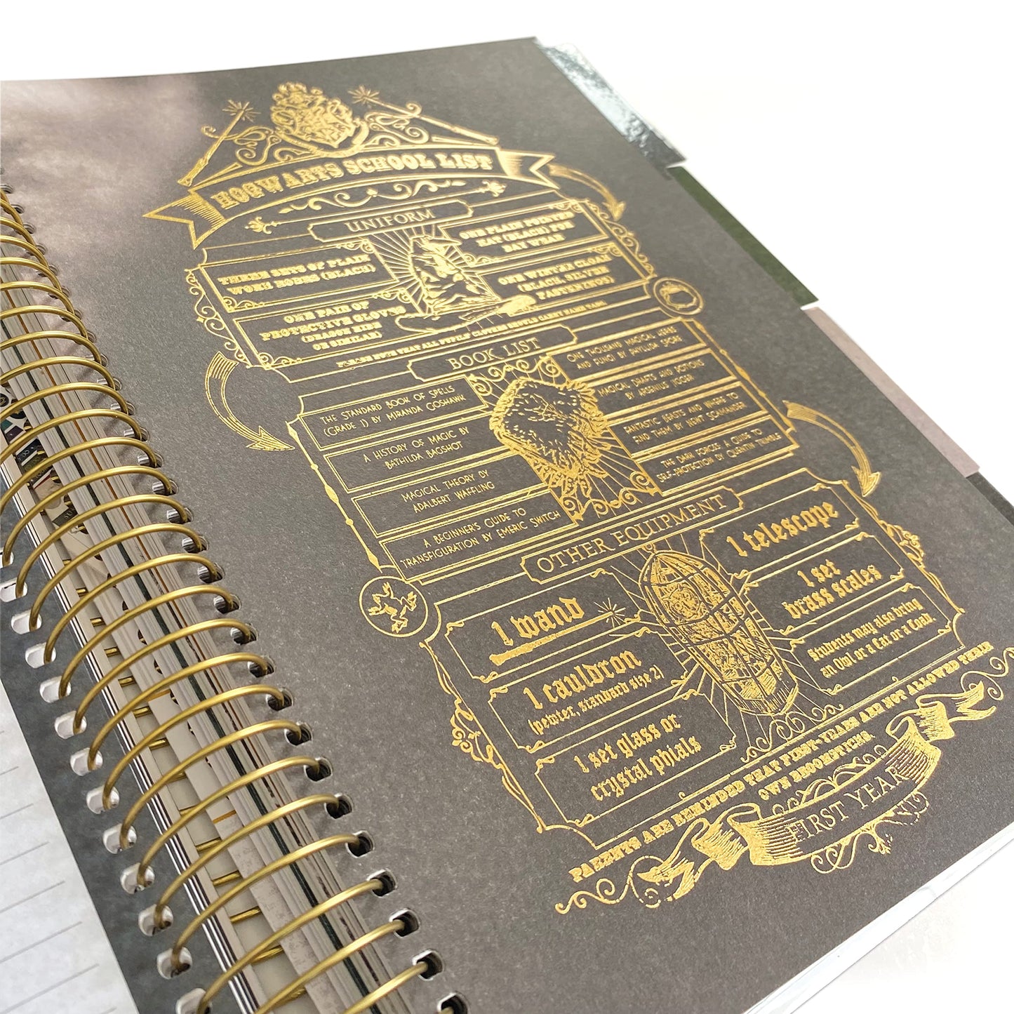 Paper House Productions Harry Potter 12 Month Undated 9.5" Planner with Month and Event Flag Stickers - Marauder's Map
