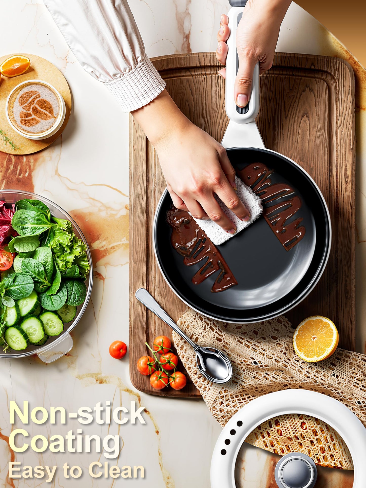 Dezin Electric pot with Steamer, 2L Non-Stick Sauté Pan, 5-in-1 Multifunctional Hot Pot Electric for Steak, Fried Rice, Oatmeal, Soup, Dual Power Control, Portable Pot for Dorm, Office & Small Kitchen