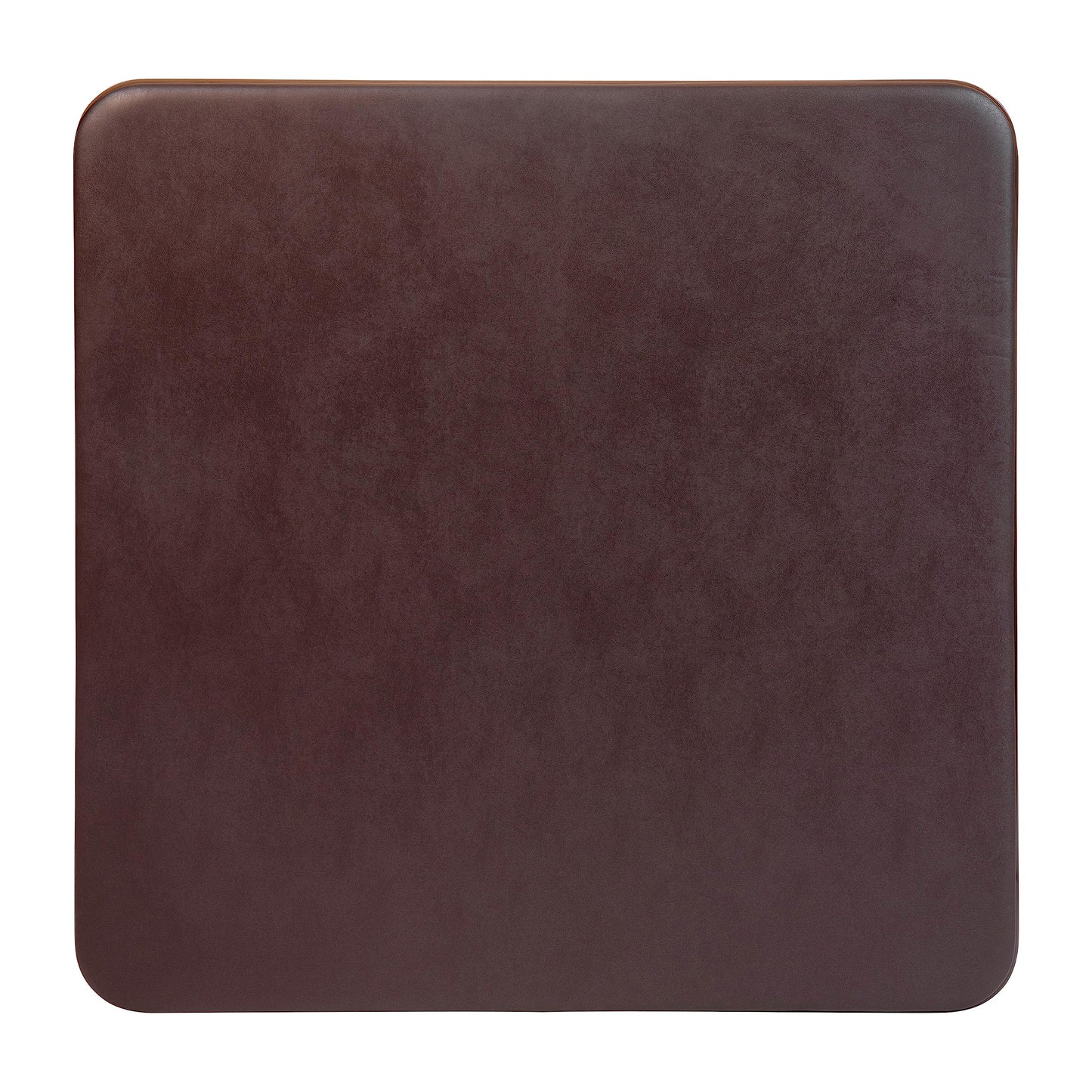 Flash Furniture Madelyn 33.5" Square Folding Multipurpose Card Table with Padded Vinyl Top, Portable Folding Game Table for 4 Players, Brown