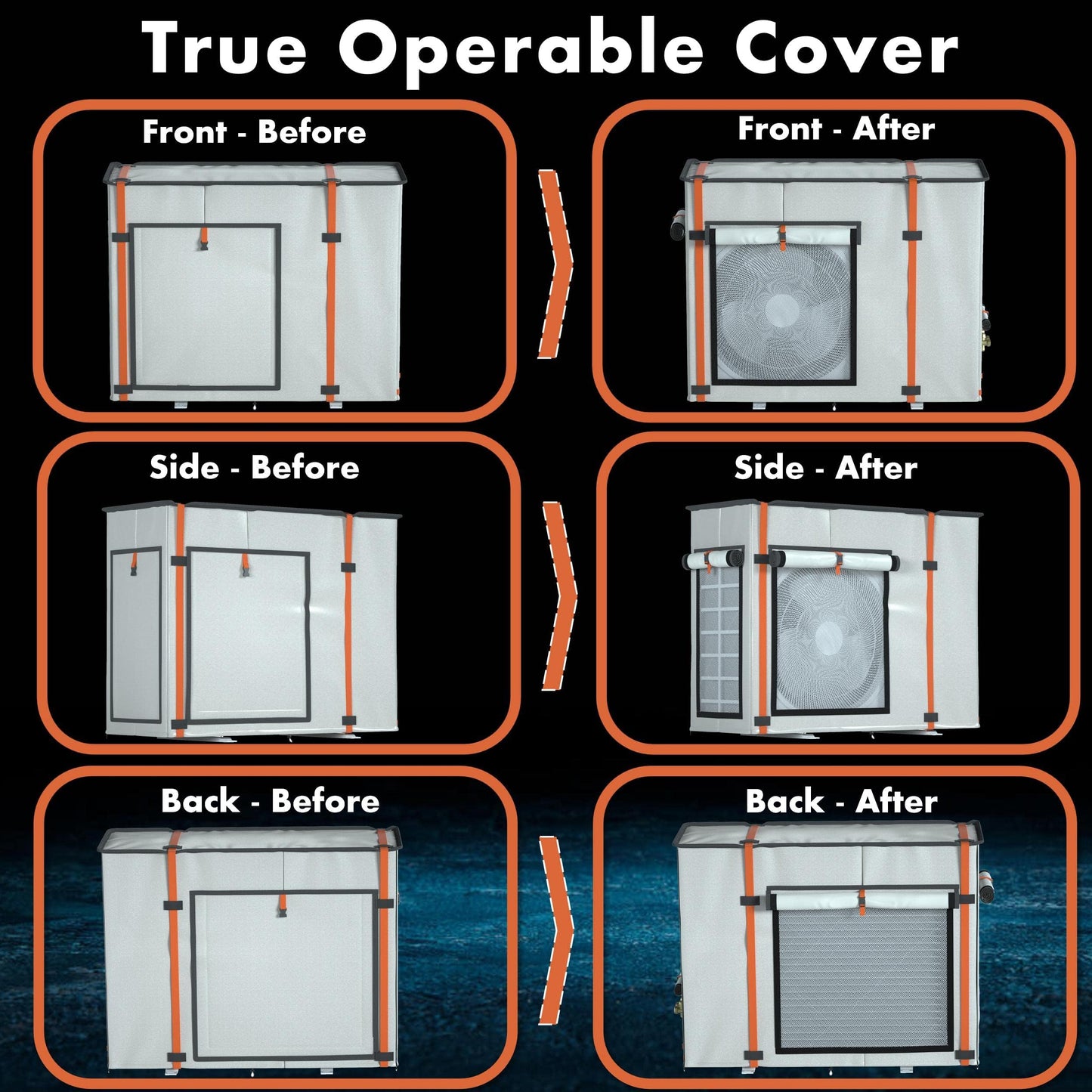 Mini Split Cover for Air Conditioner Outside Unit, 29.1"L x11.8"W x 21.7"H Outdoor Air Conditioner Cover Can beUsed in Air Conditioner Operation, AC Protector for 9000-12000 BTU