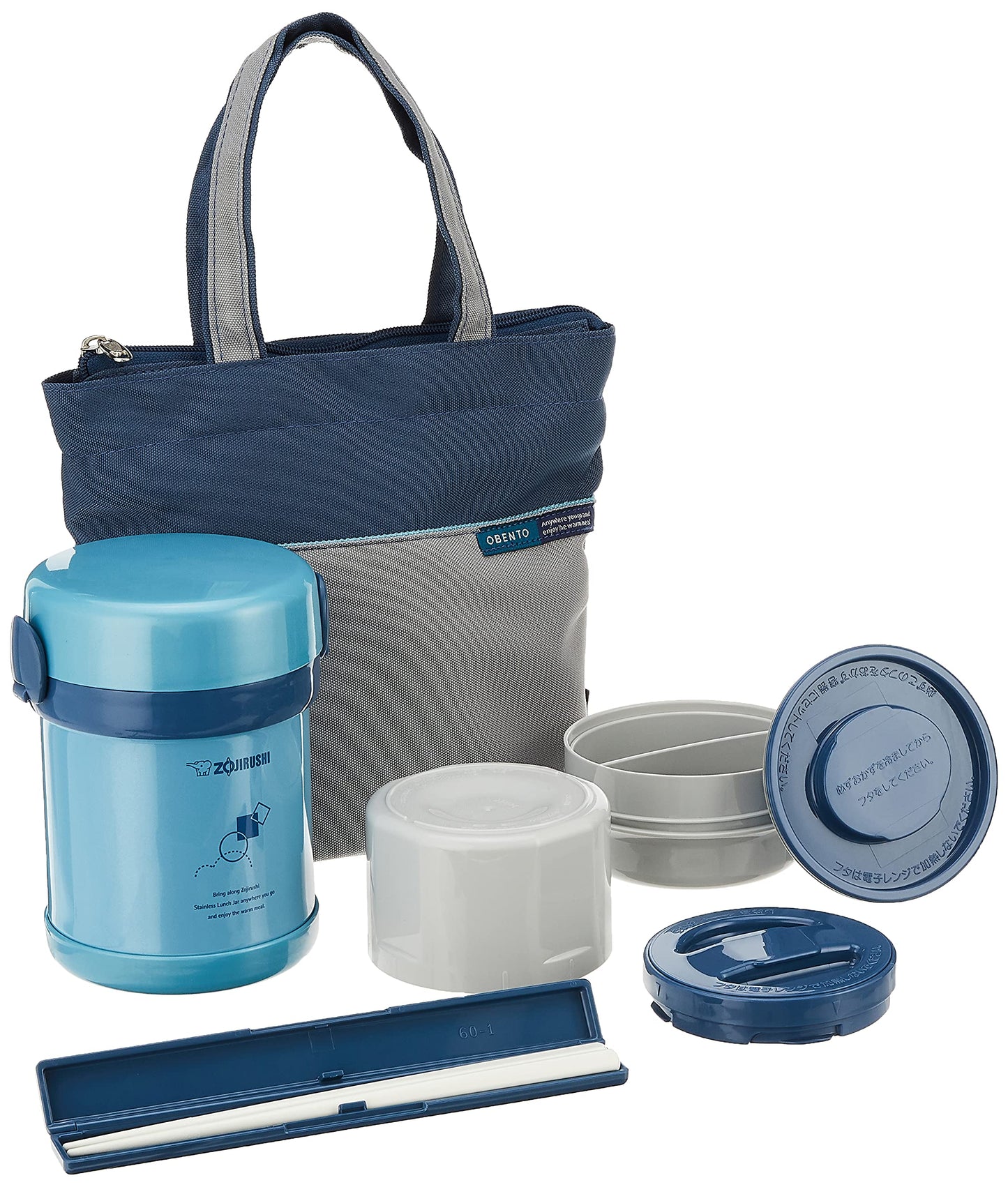 Zojirushi SL-MEE07AB Ms.Bento Stainless Lunch Jar, Aqua Blue