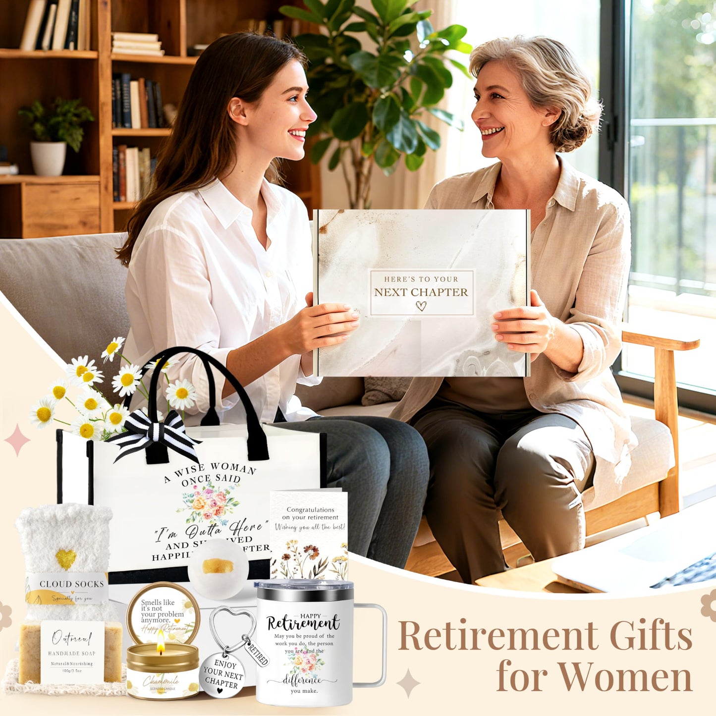 GREOZORT Retirement Gift for Women 2026, Best Retirement Gifts for Women Coworker Teacher, Happy Retired Ideas Gifts for Grandma Nurses Mom Friends Coworkers Farewell Leaving Going Away Gift