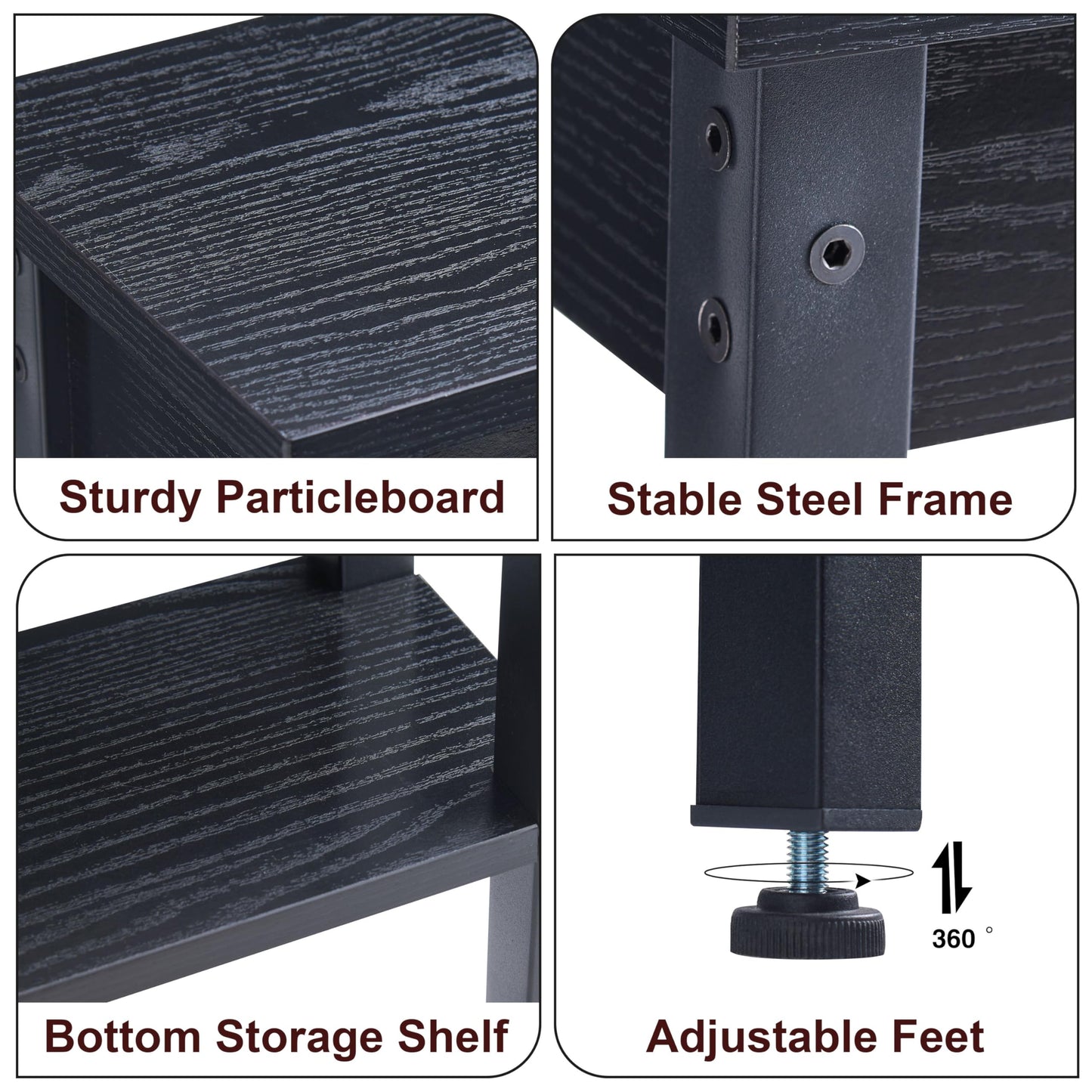 Small Console Table with Shelf Little Narrow Entryway Table Skinny Thin High Tall Display Stand for Entry Hall Hallway, Foyer, as Eextension for Long Behind Couch Sofa Table / Kitchen Countertop