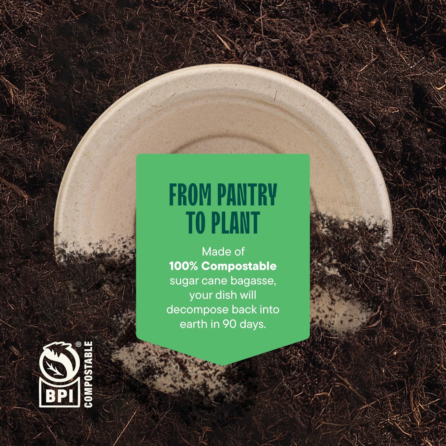 Paper Bowls, 100% Compostable Disposable Soup Bowl [125-Pack] - PFAS-Free - BPI Certified - [16 oz] Heavy Duty, Eco-Friendly, Biodegradable Bagasse Hot Food Plates and Bowls - Natural Brown