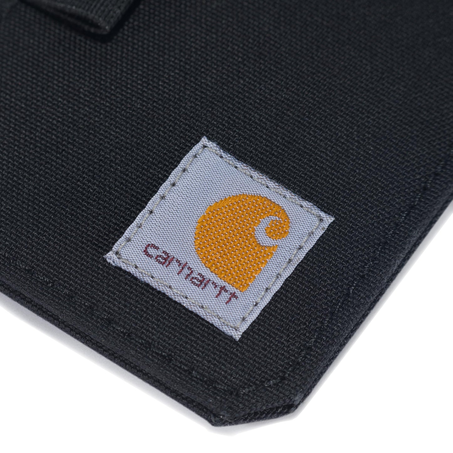Carhartt unisex adult Nylon Duck Id Holder and Lanyard, Water-repellent Canvas Id Holder With Reflective Lanyard Wallet, Nylon Duck (Black), One Size US