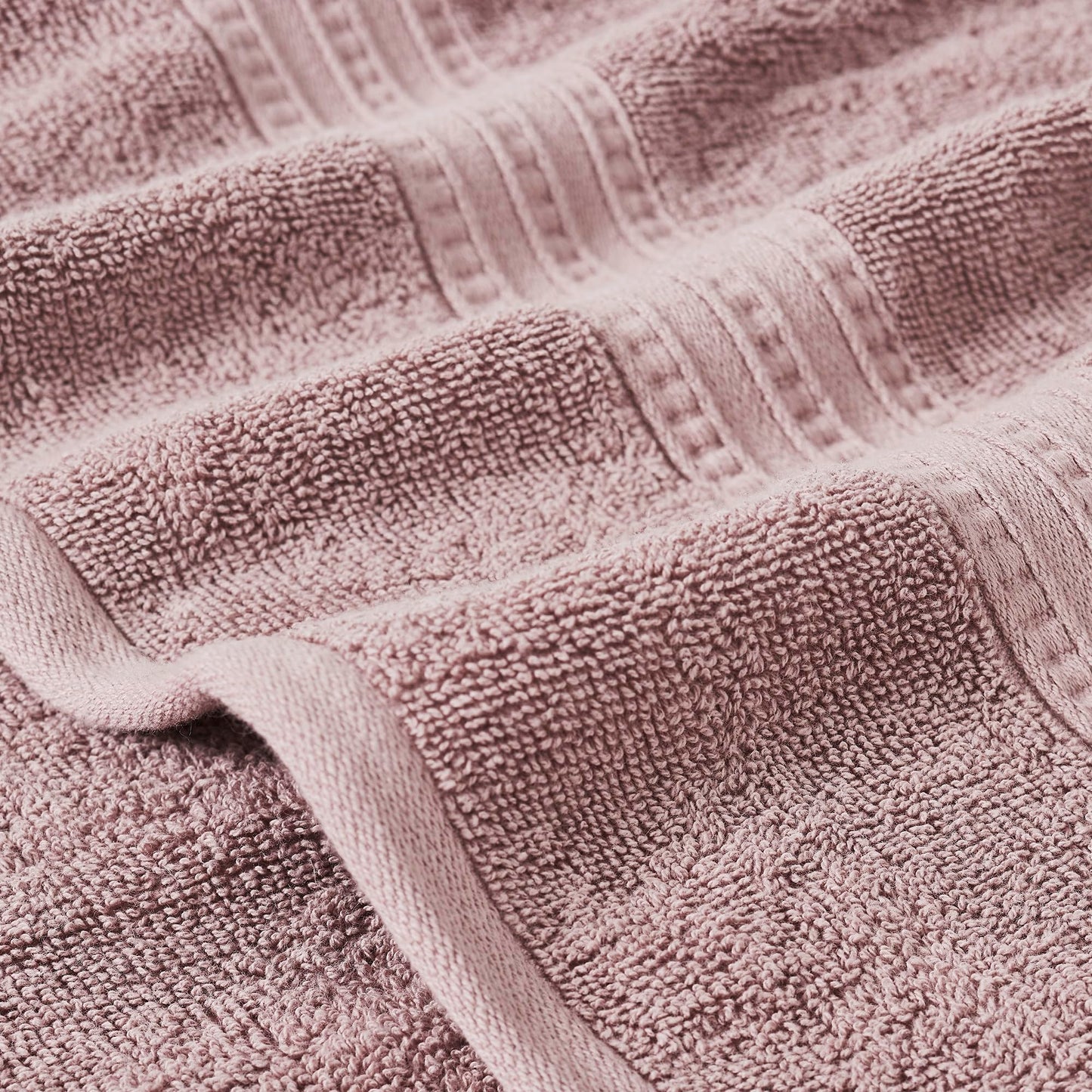 Modern Threads 6 Piece Reversible Yarn Dyed Jacquard Towel Set Artesia Damask Woodrose