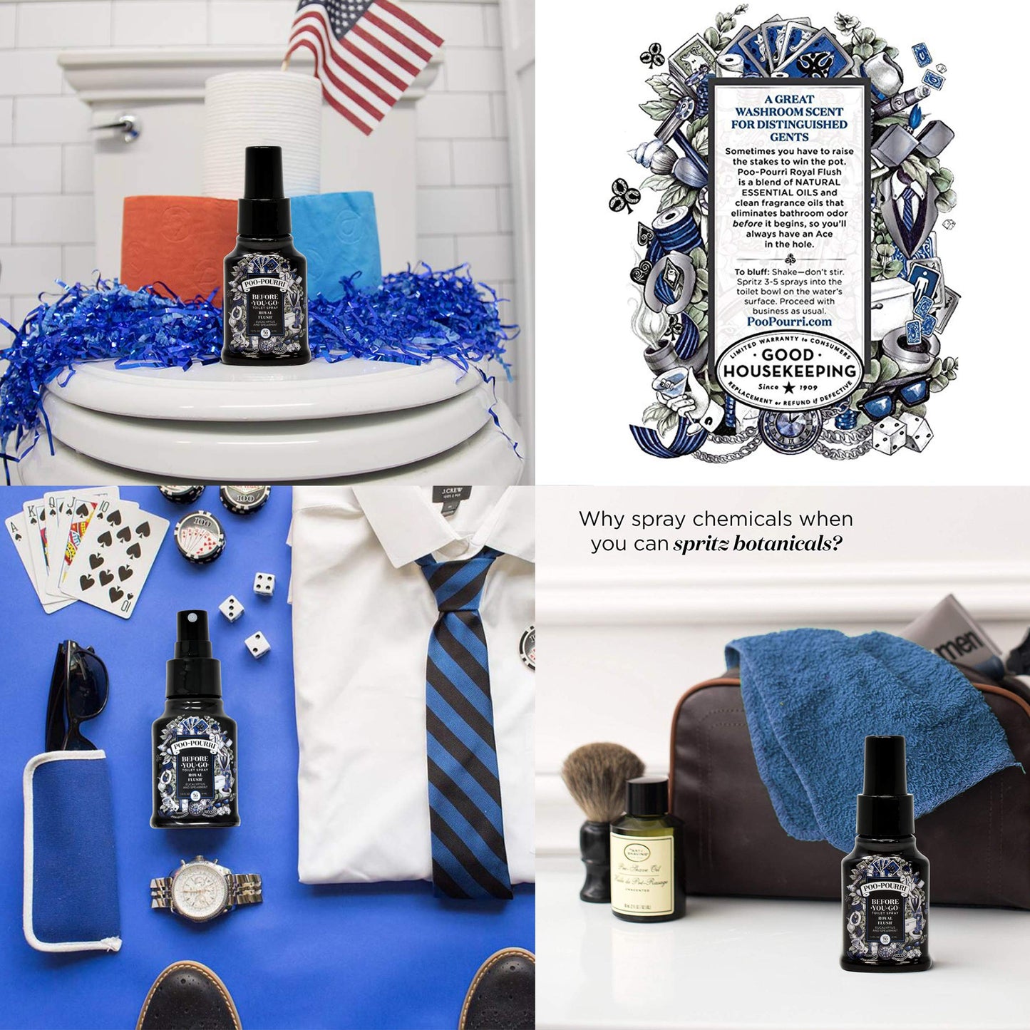 Poo-Pourri Set - Includes Original Citrus, Fresh Sea Salt, Fresh Air, Ship Happens, and Royal Flush 1.4 Ounce Bottles