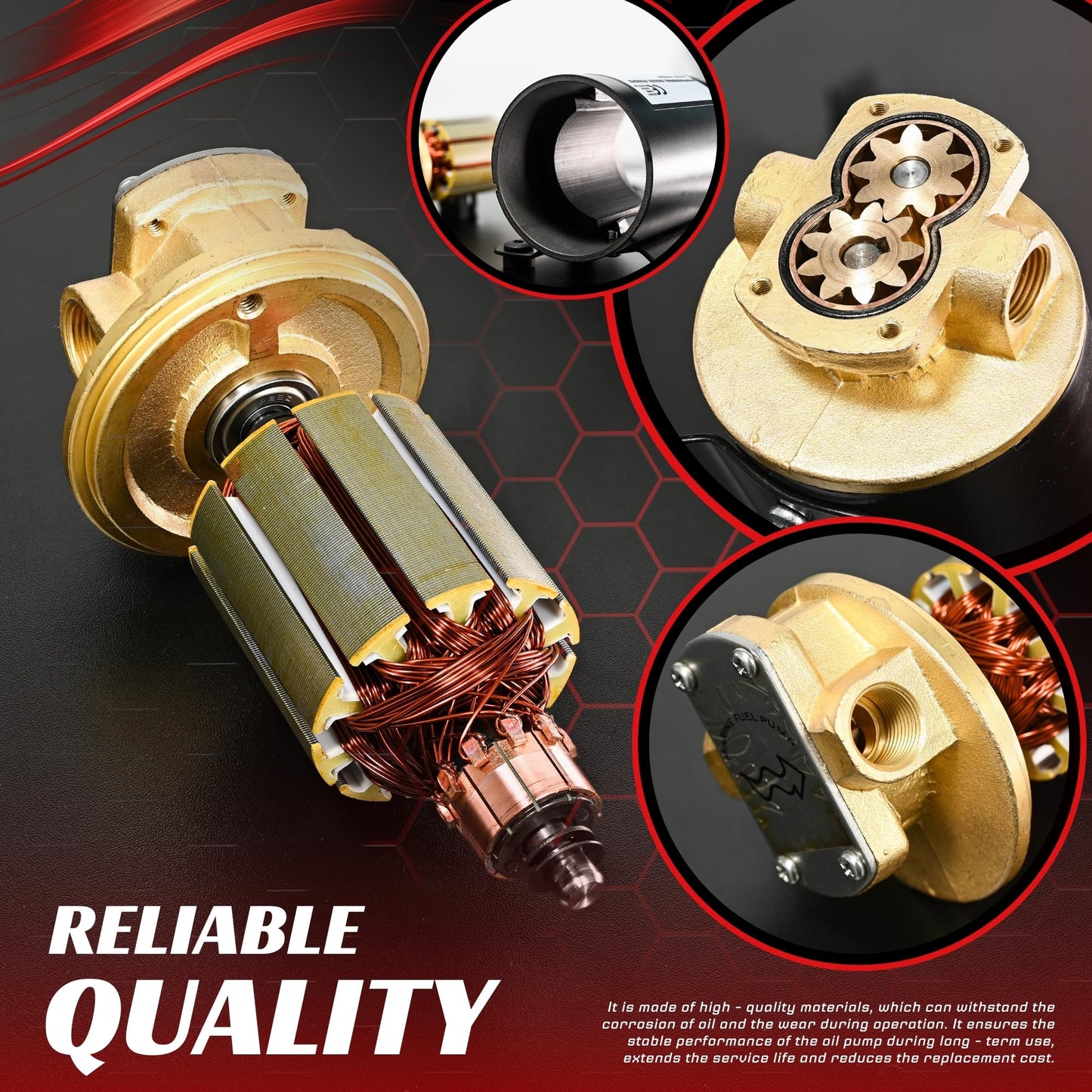 12V Oil Transfer Pump, 3.2GPM Gear Oil Pump, Lubricant Diesel Engine Scavenge Oil Extractor Pump, Portable Oil Suction Pump Self Priming for Marine Machinery Oil Change Pump