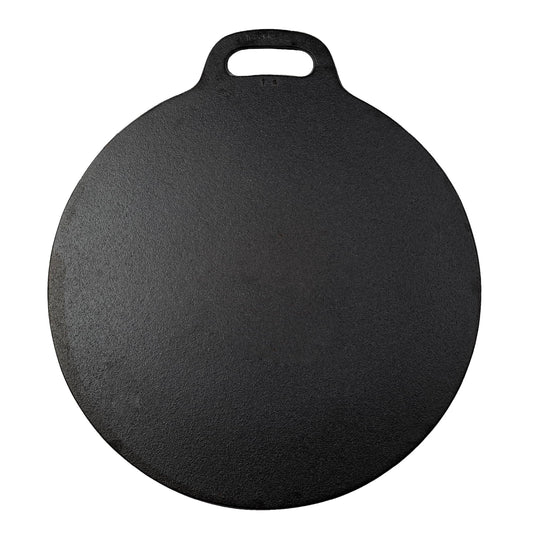 Victoria 12-Inch/30.5-Centimeter Cast Iron Tawa Dosa Pan, Cast Iron Pizza Pan and Crepe Pan with Loop Handle, Seasoned with Flaxseed Oil, Made in Colombia