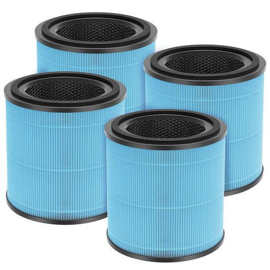 4 Pack AP0601 Filters Compatible with AIRTOK AP0601 Air Purifier 4-IN-1 Filter for Smoke Dust Odors Pollen Pet Dander Quiet 99.97% Removal to 0.3 Microns for Home Bedroom