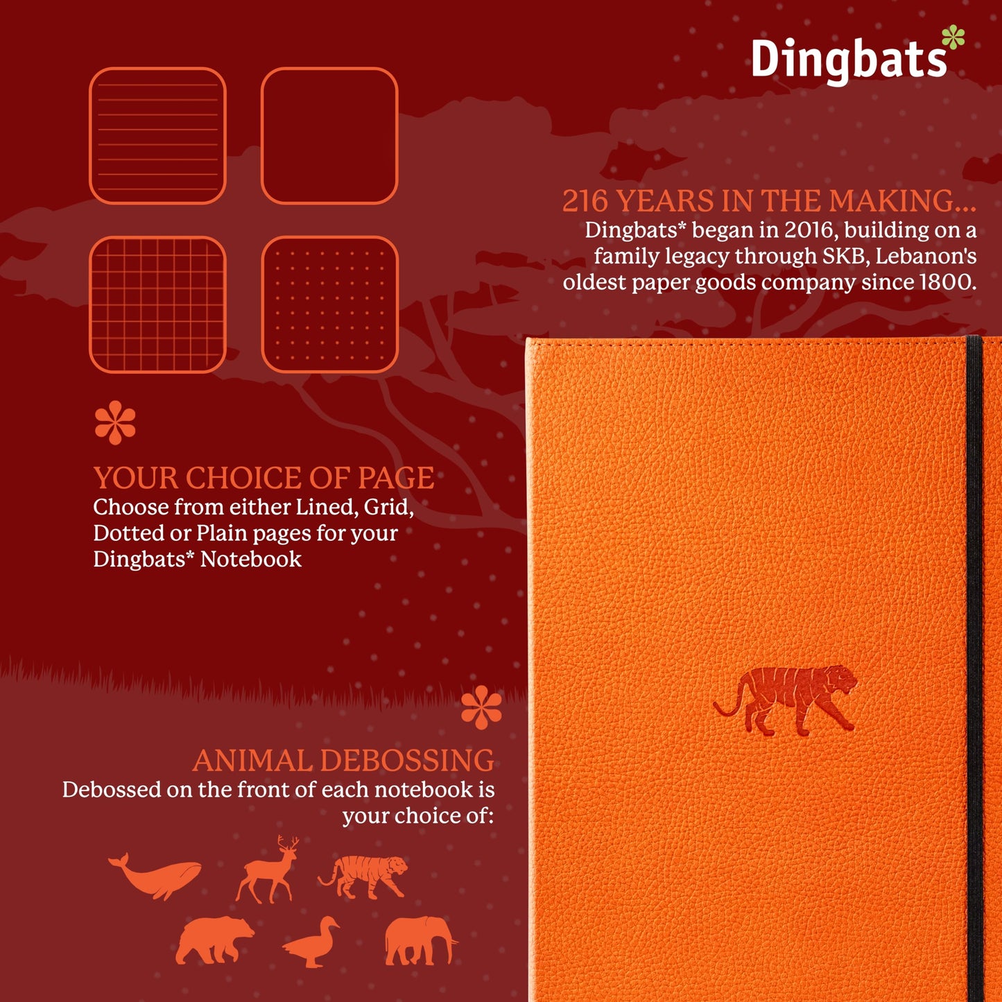 A4+ Orange Tiger Graph (Wildlife)