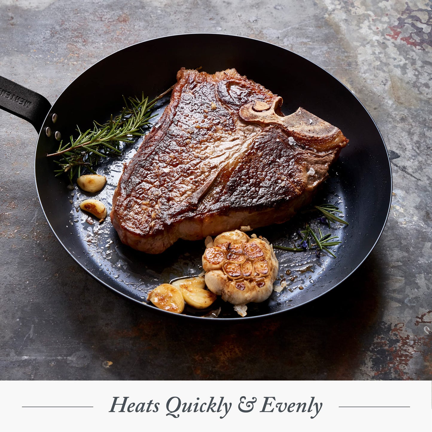 Merten & Storck Pre-Seasoned Carbon Steel 8” Frying Pan Skillet, Use on Induction, Stove and Grill, Durable, Even-Heating, for Searing, Grilling, Oven Use, and Campfire, Indoor/Outdoor