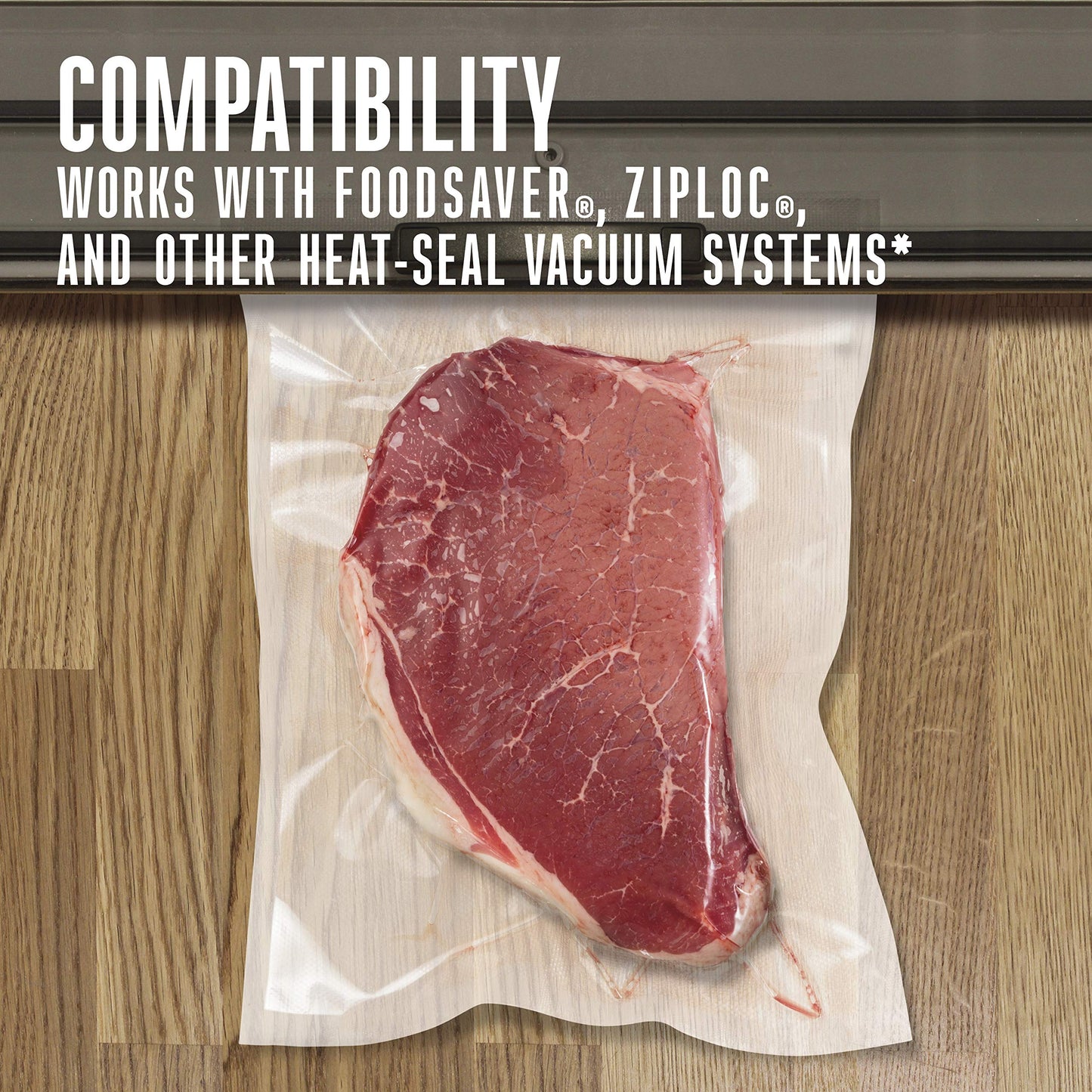 Weston Vacuum Sealer Bags, 2 Ply 3mm thick, for NutriFresh, FoodSaver & Other Heat-Seal Systems, for Meal Prep and Sous Vide, BPA Free, 11" x 16" (Gallon), 100 count, Clear