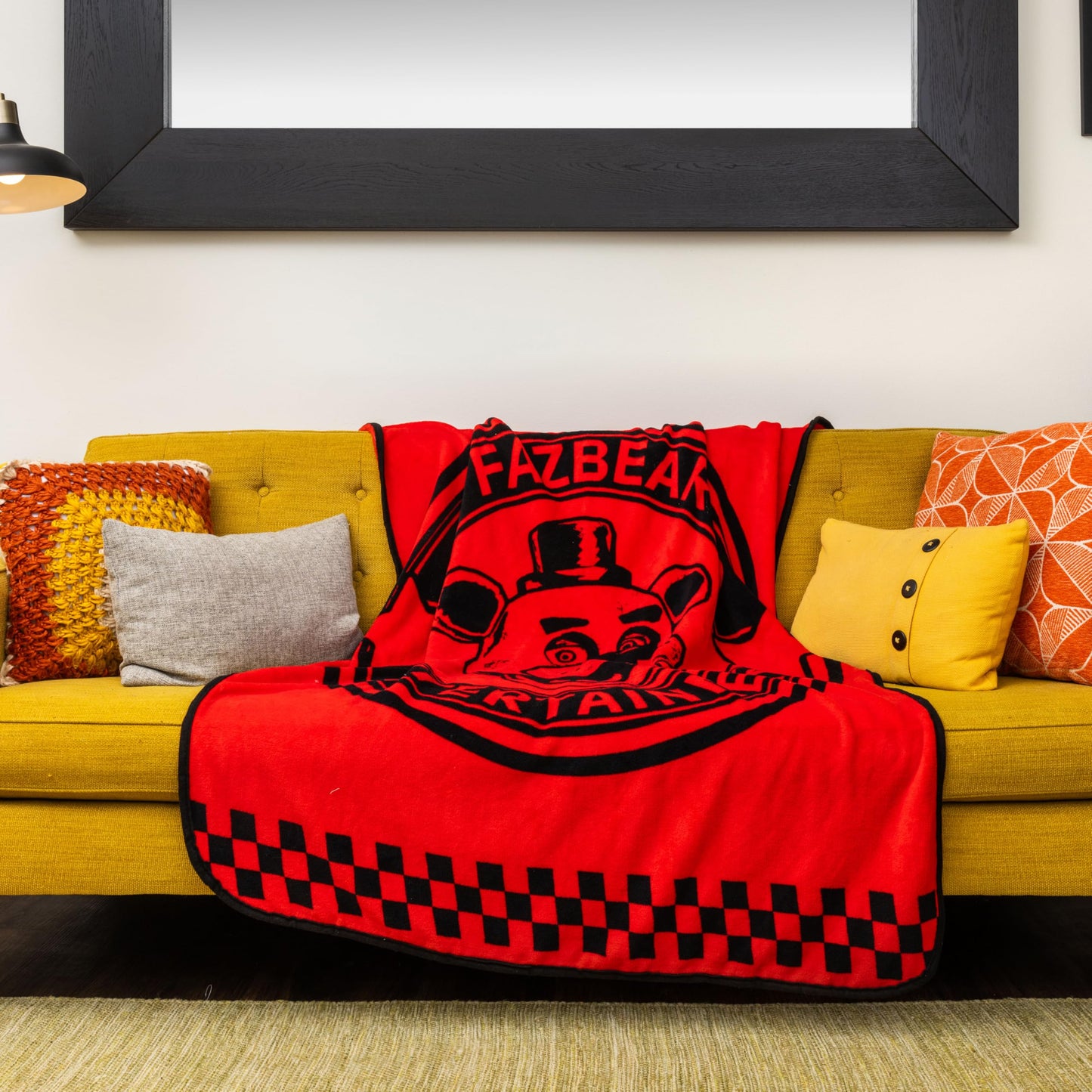 Silver Buffalo Five Nights at Freddy's Special Delivery Fazbear Entertainment 45" x 60" Fleece Throw, Soft and Cozy Blanket, 185 GSM