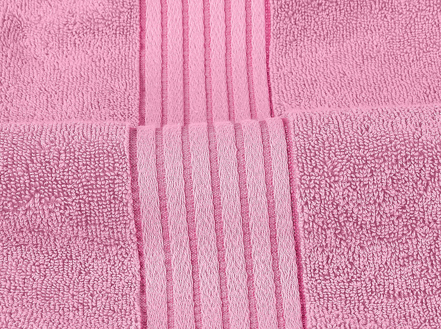 Utopia Towels 8 Piece Premium Towel Set, 2 Bath, 2 Hand, and 4 Washcloths, 100% Ring Spun Cotton, Highly Absorbent Towels for Bathroom, Sports, and Hotel, Pink
