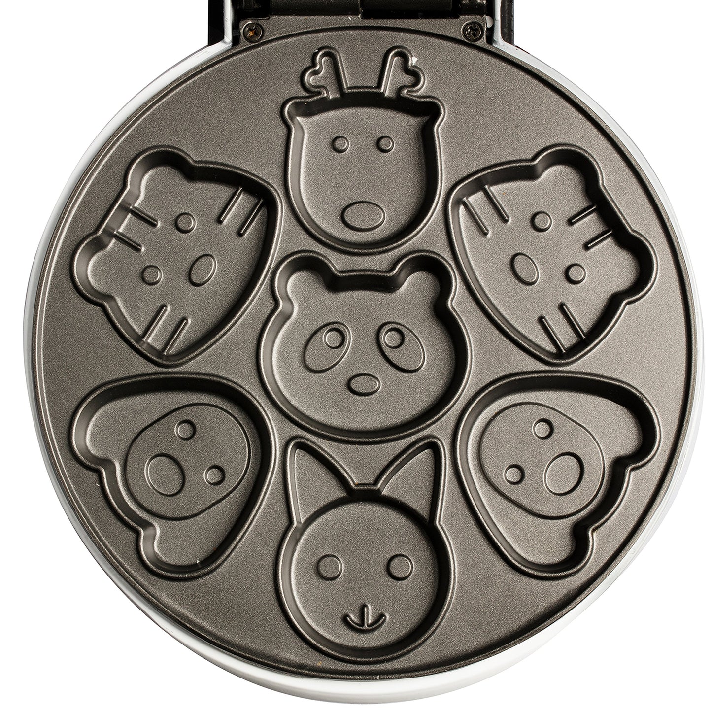Waffle Wow! Animal Friends Waffle Maker – 7 Cute Animal Shapes, Nonstick Mini Electric Waffler for Kids Breakfast & Parties- Quick Heat Easy Release, Compact Storage, Family Fun, Includes Recipe Guide