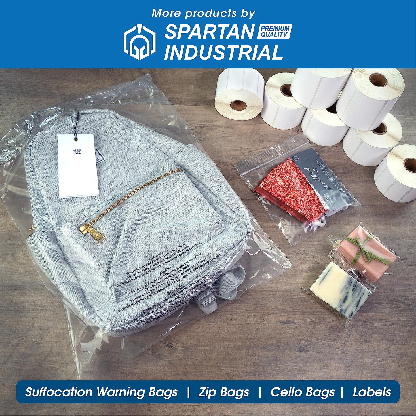 Spartan Industrial - Replacement for DYMO 30334 (10 Rolls, 10000 Labels) 2 1/4" X 1 1/4" Direct Thermal UPC Barcode and SKU Labels - Compatible with LabelWriter 450, 450 Turbo, 4XL (NOT 550, 5XL)