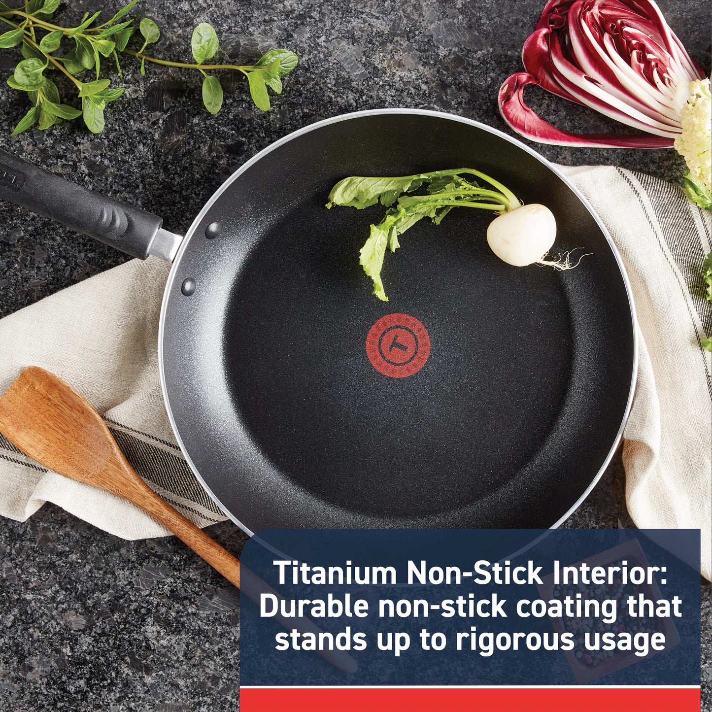 T-Fal Experience Nonstick Fry Pan 8 Inch, Induction Compatible, Oven Safe 400F, Cookware, Non Stick Frying Pan, Skillet, Cooking, Kitchen, Egg Pan, Pots and Pans, Home, Dishwasher Safe, Black