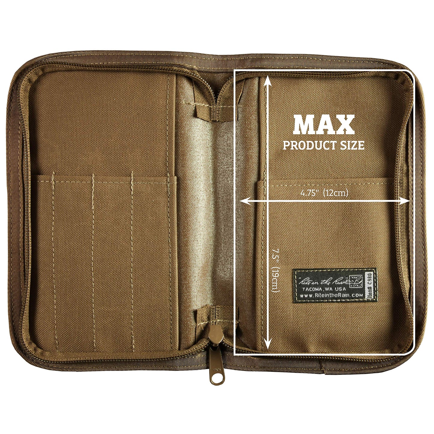 Rite in The Rain Weatherproof Cordura Fabric Notebook Cover, 5.5" x 8.5", Tan Cover (No. C980)