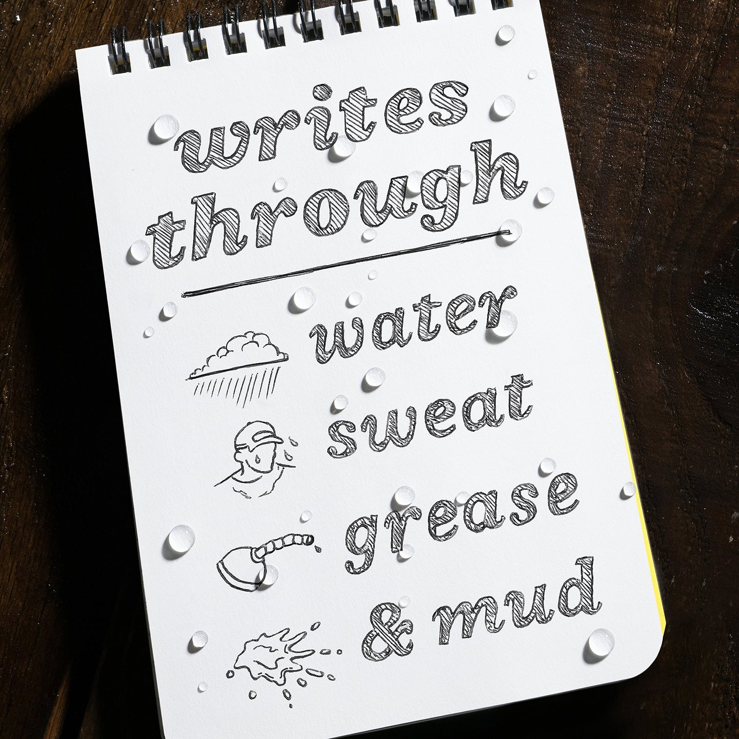 Rite In The Rain Weatherproof Black Metal Bullet Pen - Black Ink (No. 96), 5.25 x 0.375 x 0.5