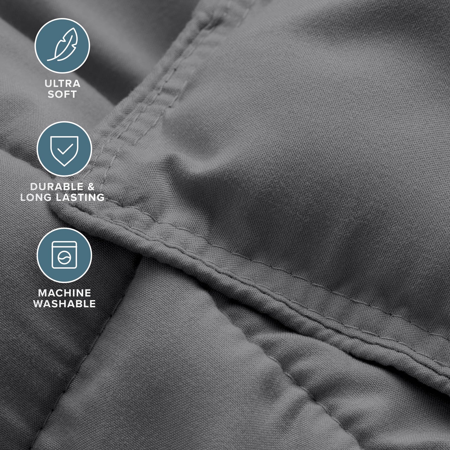 Bare Home Comforter Set - Twin Extra Long Size - Ultra-Soft - Goose Down Alternative - Premium 1800 Series - All Season Warmth (Twin/Twin XL, Grey)