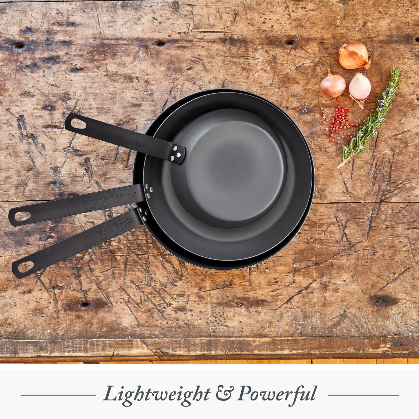 Merten & Storck Pre-Seasoned Carbon Steel 8” Frying Pan Skillet, Use on Induction, Stove and Grill, Durable, Even-Heating, for Searing, Grilling, Oven Use, and Campfire, Indoor/Outdoor