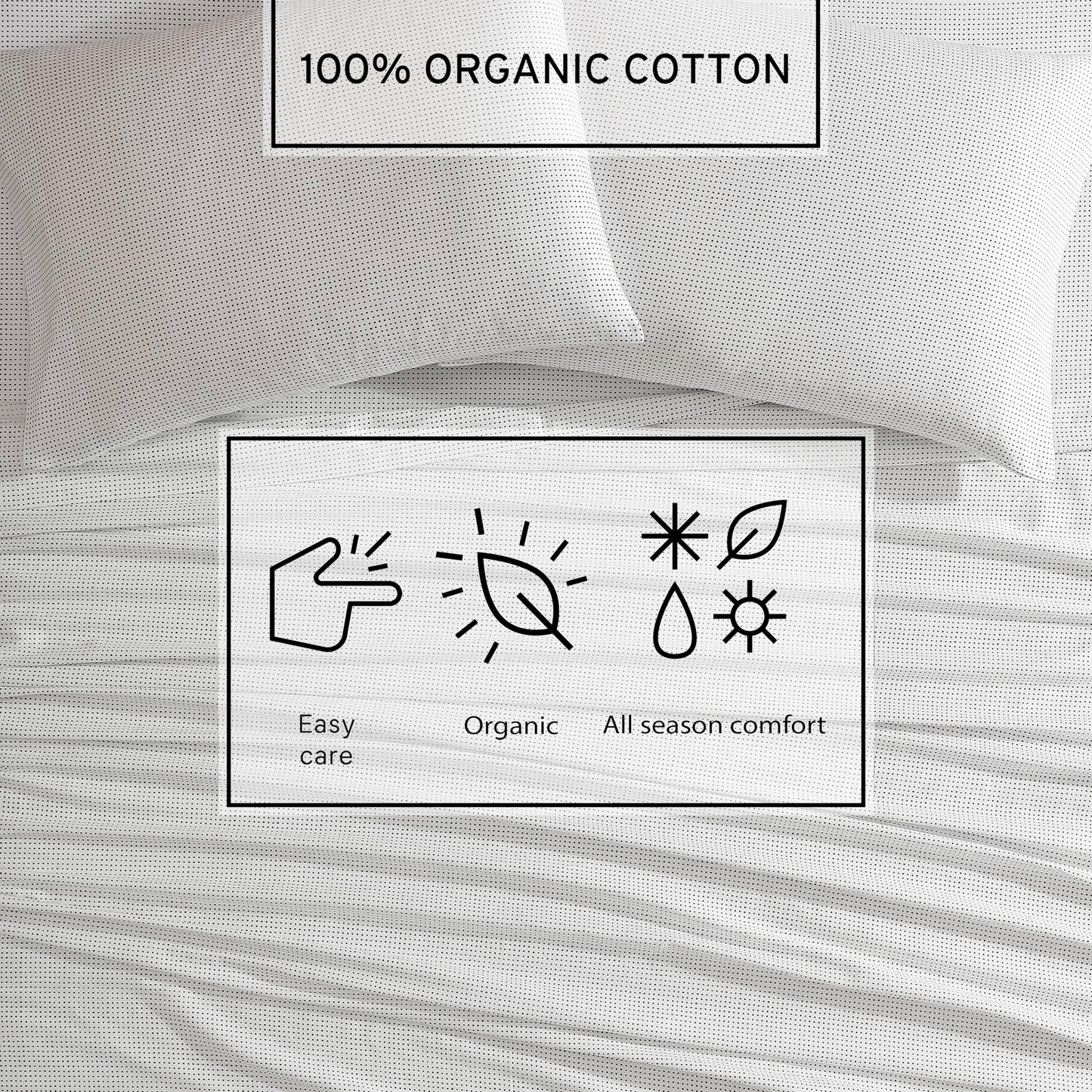 Marimekko - Queen Sheets, Organic Cotton Bedding Set, Luxuriously Soft & Smooth Home Decor, GOTS Certified (Muru Navy, Queen)